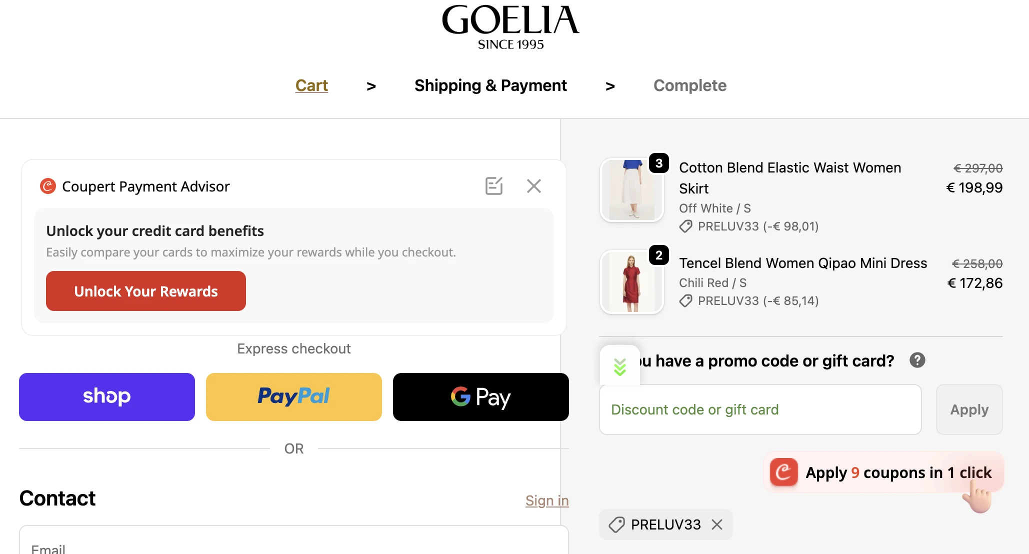 Use Discount Code PRELUV33 for 33% OFF orders of 5+ items at goelia1995.com